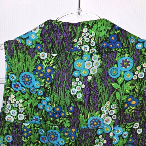 Anna Sui Shorts Romper 2010 Collection Floral Silk Linen Petal Collar USA Size 4 - Picture 5 of 14